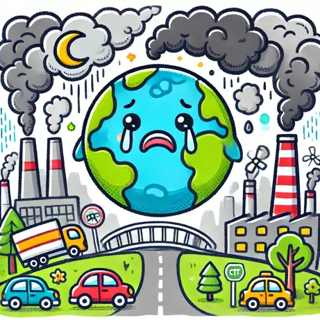 Easy Air Pollution Drawing for Kids – A Simple Illustration of Pollution Effects