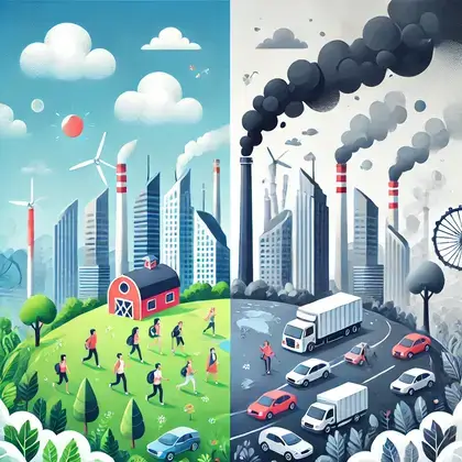 "What Is Air Pollution - A visual representation of air pollution causes and its global impact.