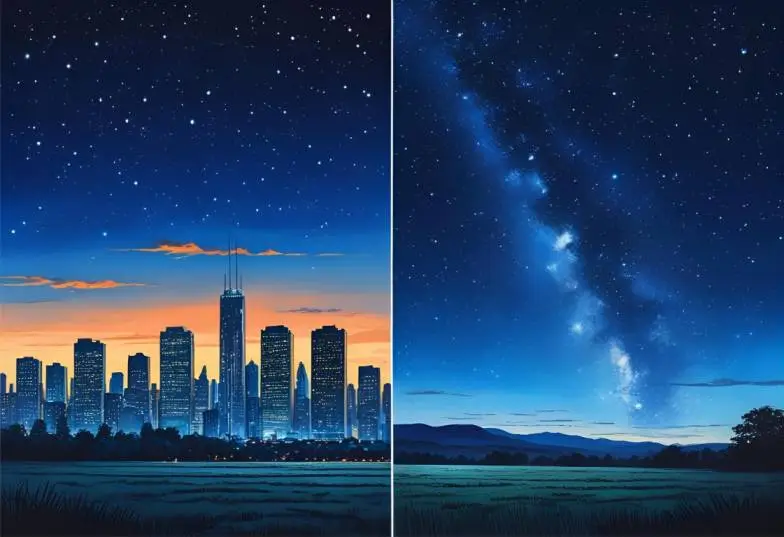 Sample scoring rubric for evaluating light pollution drawings in school projects