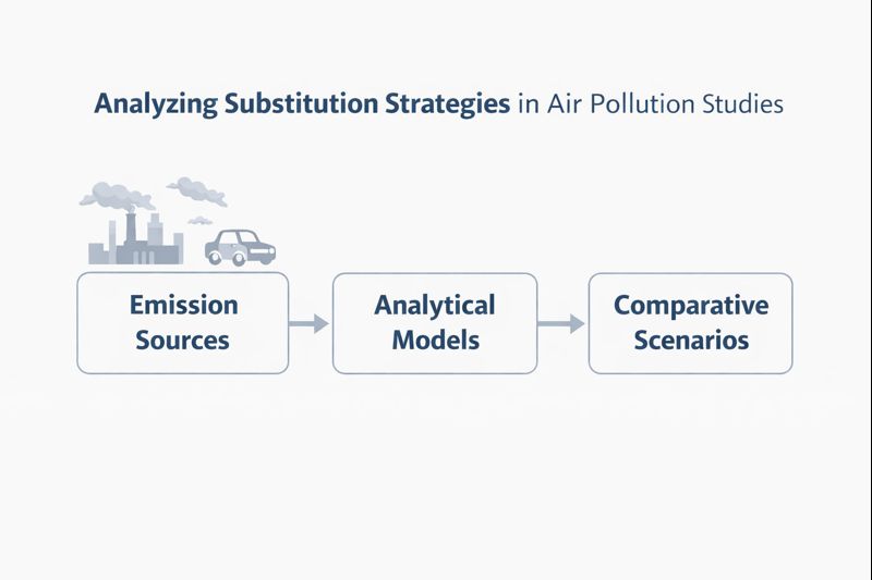Conceptual framework illustrating substitution strategies examined in air pollution research
