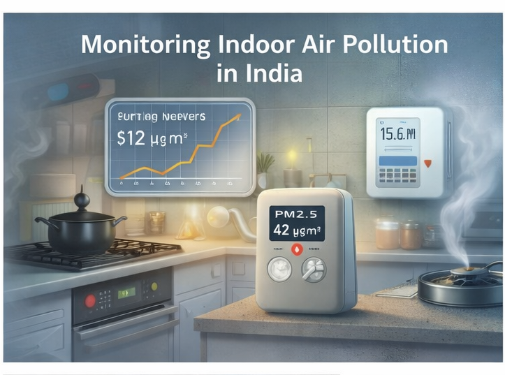 Example of indoor air quality measurement context examined in indoor air pollution studies in India.