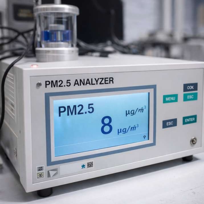 PM2.5 and PM10 sensors used in air pollution monitoring stations to measure particulate matter