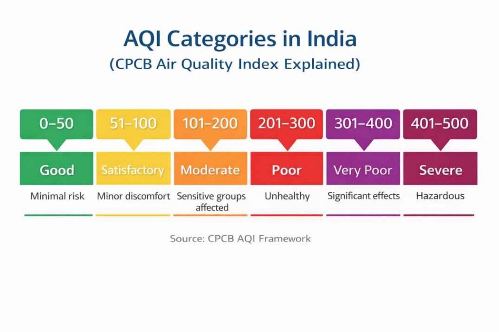 what AQI is dangerous in India levels chart